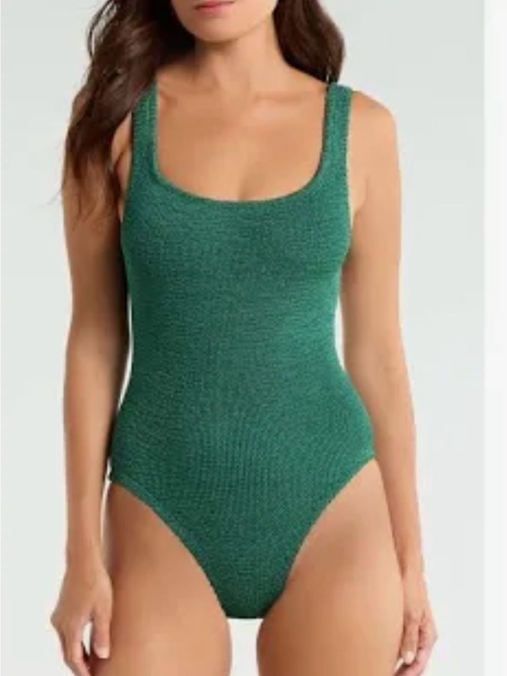 HUNZA G DARK GREEN SWIMSUIT